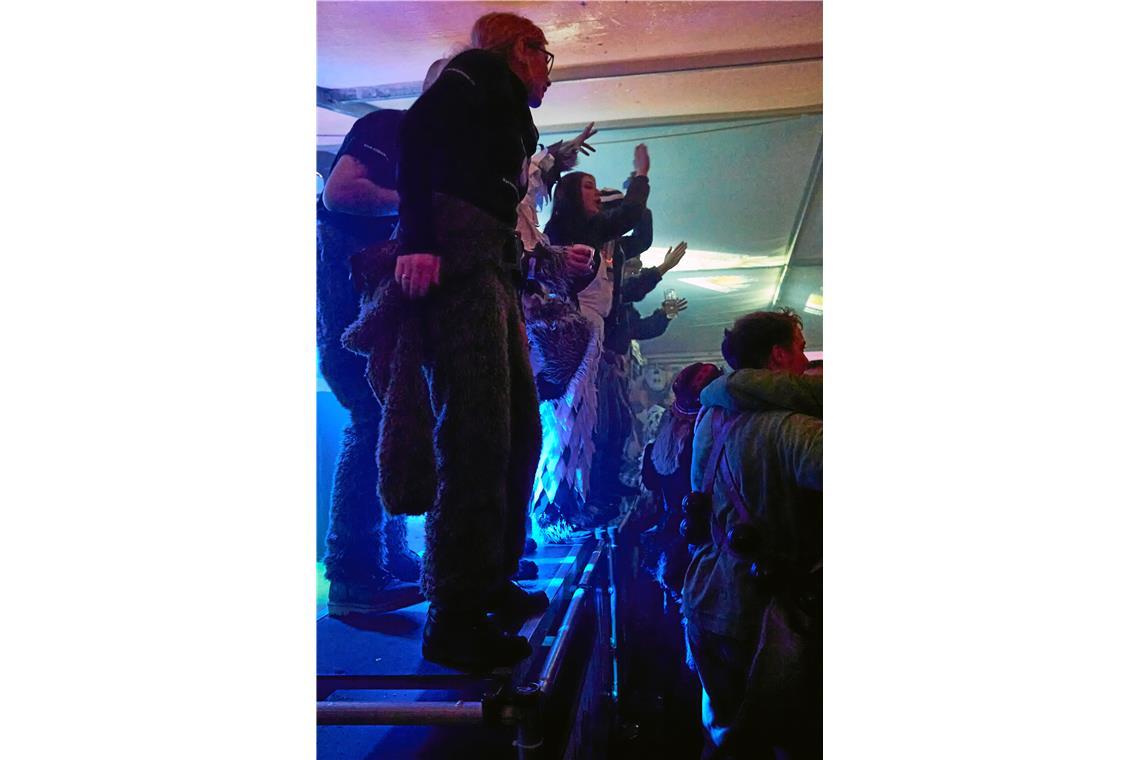  Im Partyzelt in Unterbrüden feiern die närrischen Gäste.