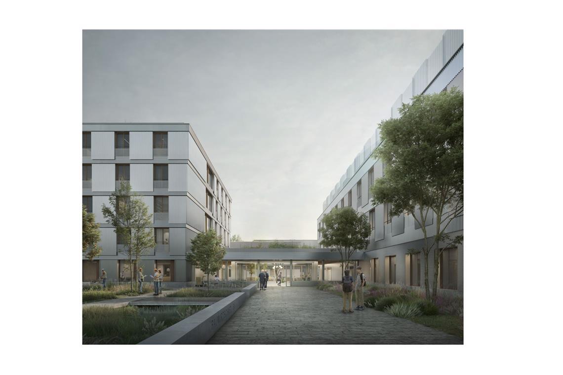 Außergewöhnliche Bauten aus Holz und Lehm für Stuttgart . . . Lehrsäle, Sozialräume und ein Internat mit 200 Betten. Bis 2027 sollen Gästehaus, Kantine und Verwaltung fertig sein, weitere Bauabschnitte können Einblicke in Bauprozesse bieten.