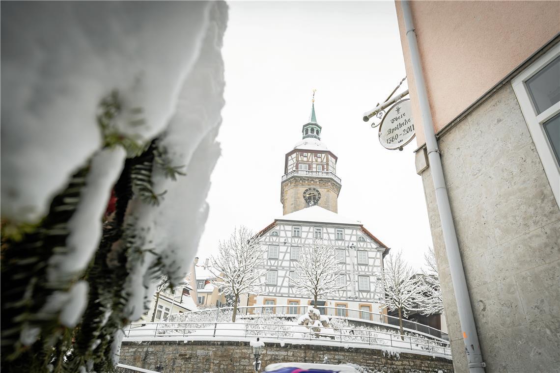 // über Nacht 20cm Neuschnee in Backnang, 26.01.2026