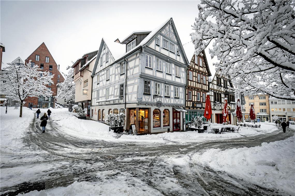 // über Nacht 20cm Neuschnee in Backnang, 26.01.2026