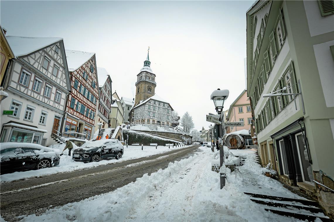 // über Nacht 20cm Neuschnee in Backnang, 26.01.2026