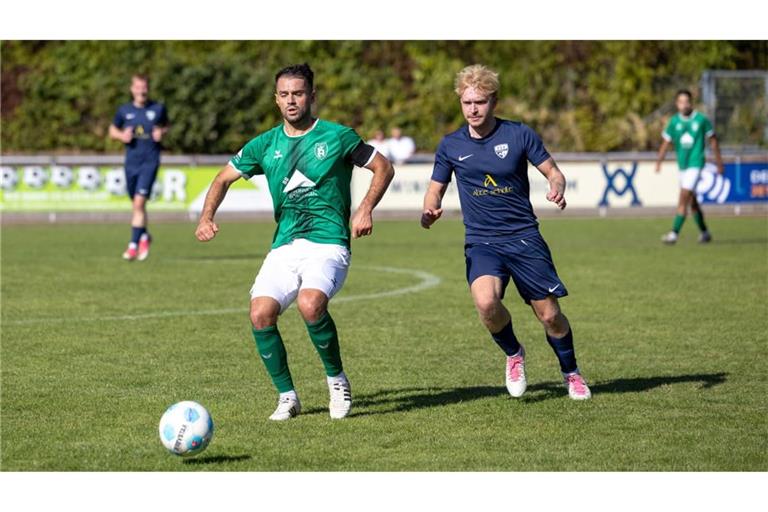 2:0 geführt, aber am Ende nur 2:2 gespielt: Luca Conforti (in Grün) und die SpVgg Holzgerlingen ärgerten sich über das Remis gegen den FSV Waldebene Stuttgart Ost.