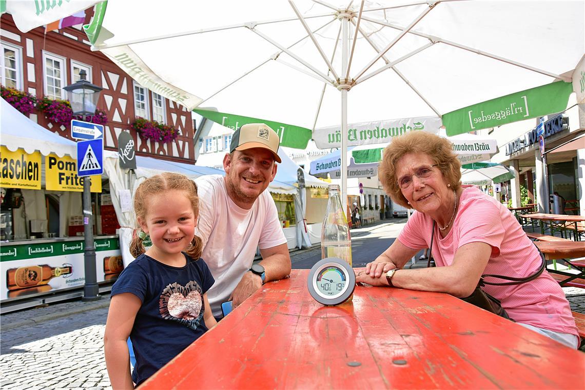 40,6 Grad sind es auf dem Marktplatz. 