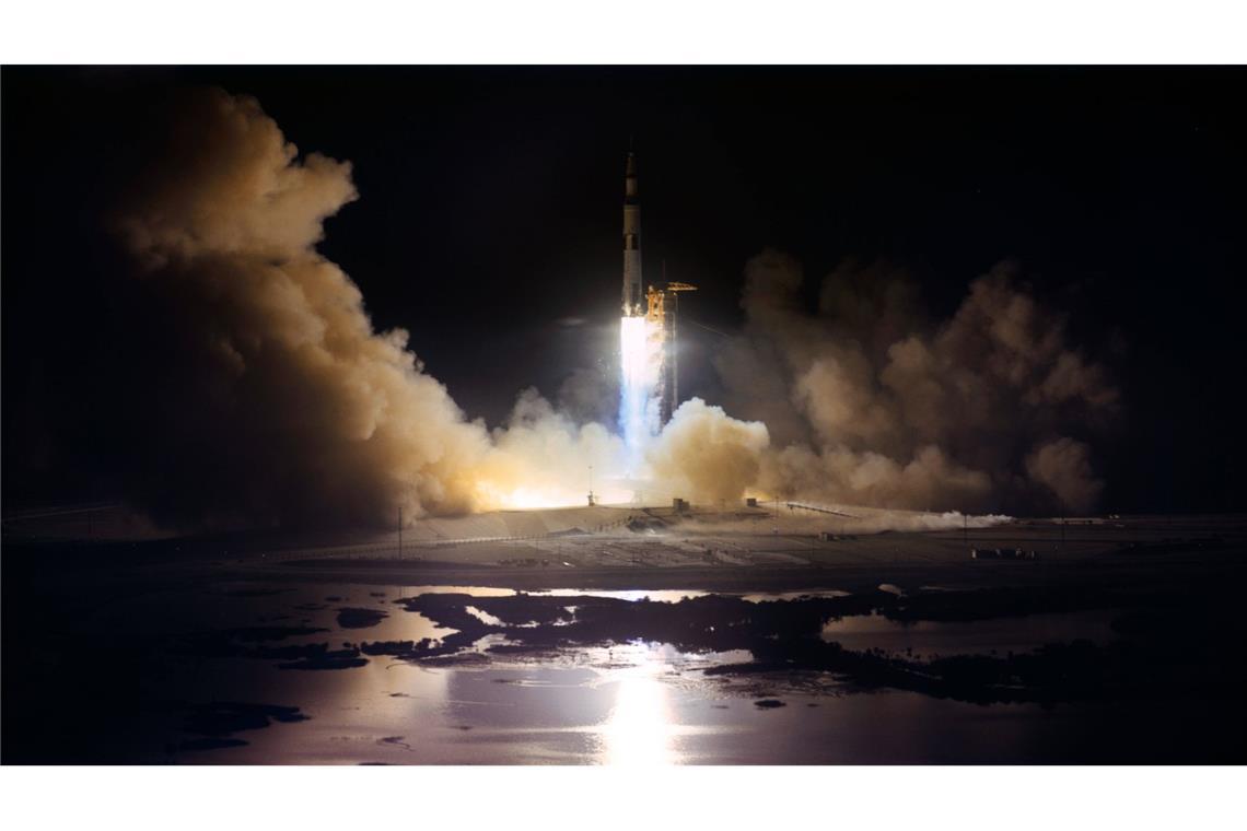7. Dezember 1972: Start der „Apollo-17“-Mision vom Kennedy Space Centerim US-Bundesstaat Florida.