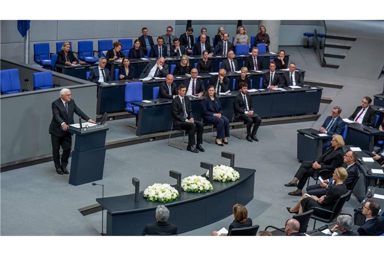 80 Jahre nach Kriegsende: Bundespräsident Steinmeier ruft zum Festhalten an den Lehren aus der NS-Diktatur auf.