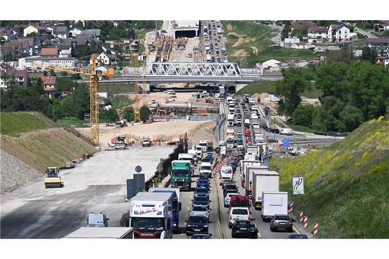 A8 bei Pforzheim: Auf der Autobahnbaustelle haben Diebe zugeschlagen (Archivbild).