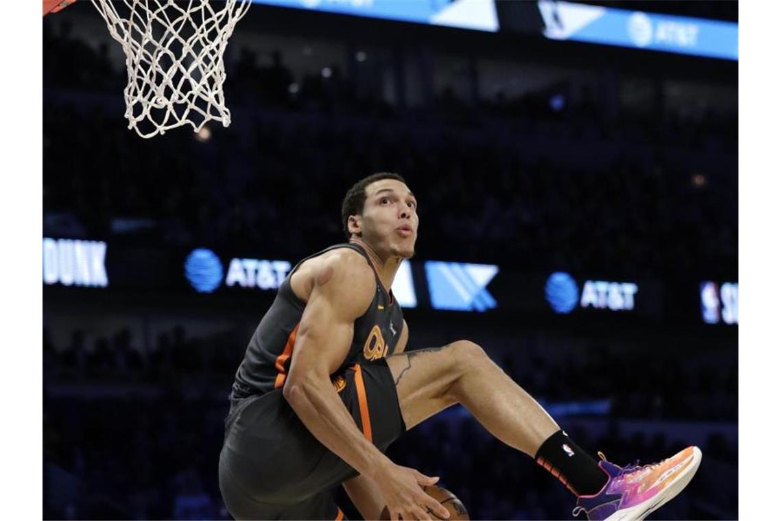 Bester NBA-All-Star bekommt Bryant-Preis - Dunk-Event-Frust Aaron Gordon wurde wieder nur Zweiter im Dunk-Wettbewerb. Foto: Nam Y. Huh/AP/dpa