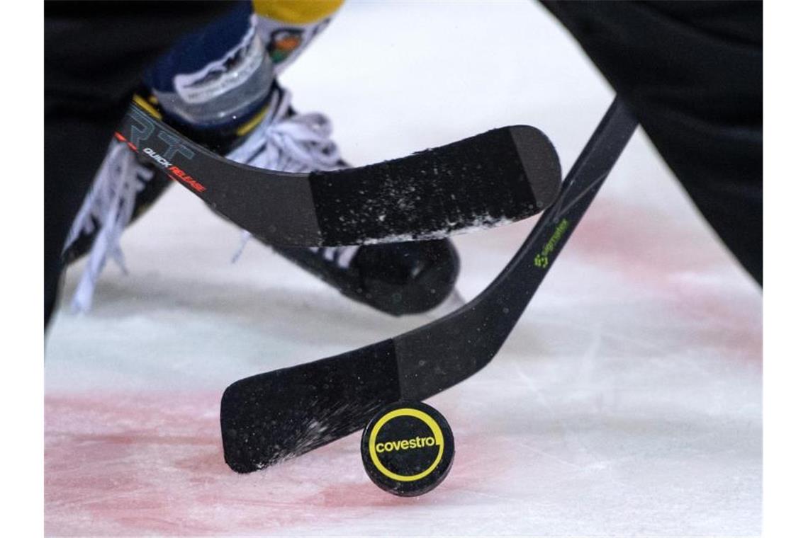 Ab Mitte November soll in der DEL wieder um den Puck gekämpft werden. Foto: Bernd Thissen/dpa