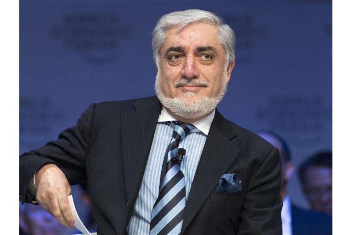 Abdullah Abdullah, amtierender Regierungschef von Afghanistan, in Davos. Foto: Laurent Gillieron/KEYSTONE