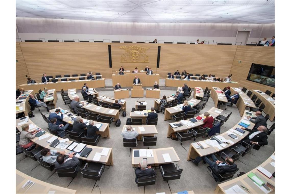 Neuer Haushalt und Altersvorsorge Themen im Landtag Abgeordnete der Fraktionen sitzen im Landtag. Foto: Sebastian Gollnow/dpa
