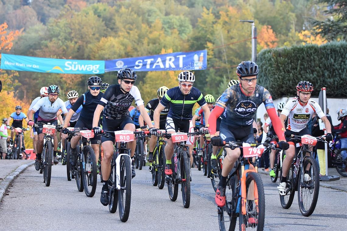 Abgesagt: Der Bikemarathon in Spiegelberg. Wie bei den Volksläufen in Auenwald und Neuhütten bleiben auch die Radsportler im Lautertal dieses Jahr ohne Startschuss. Foto: T. Sellmaier