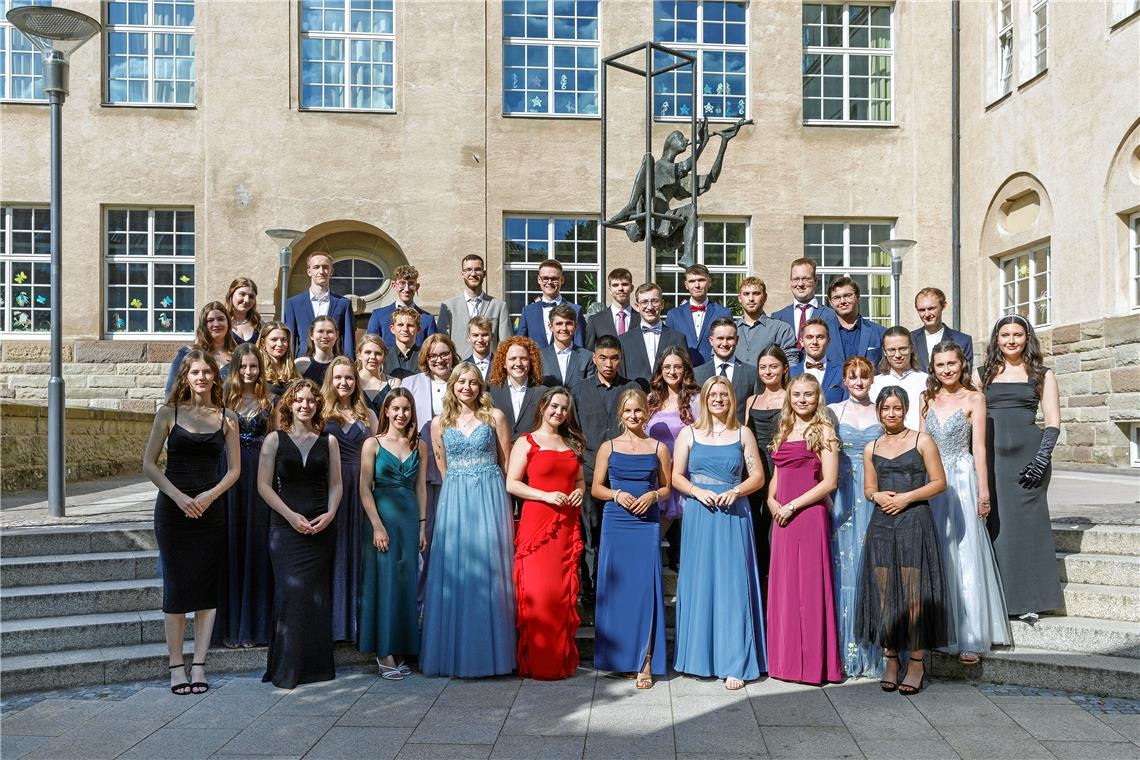 Abiturienten des Gymnasiums in der Taus