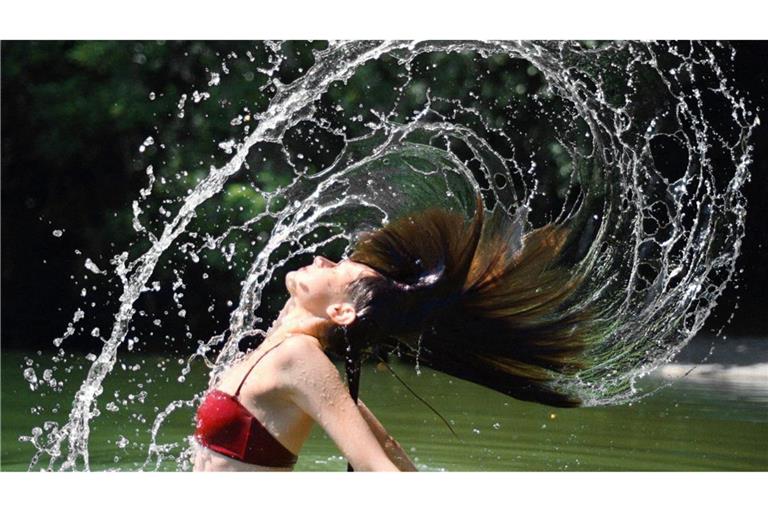 Abkühlung an einem heißen Sommertag