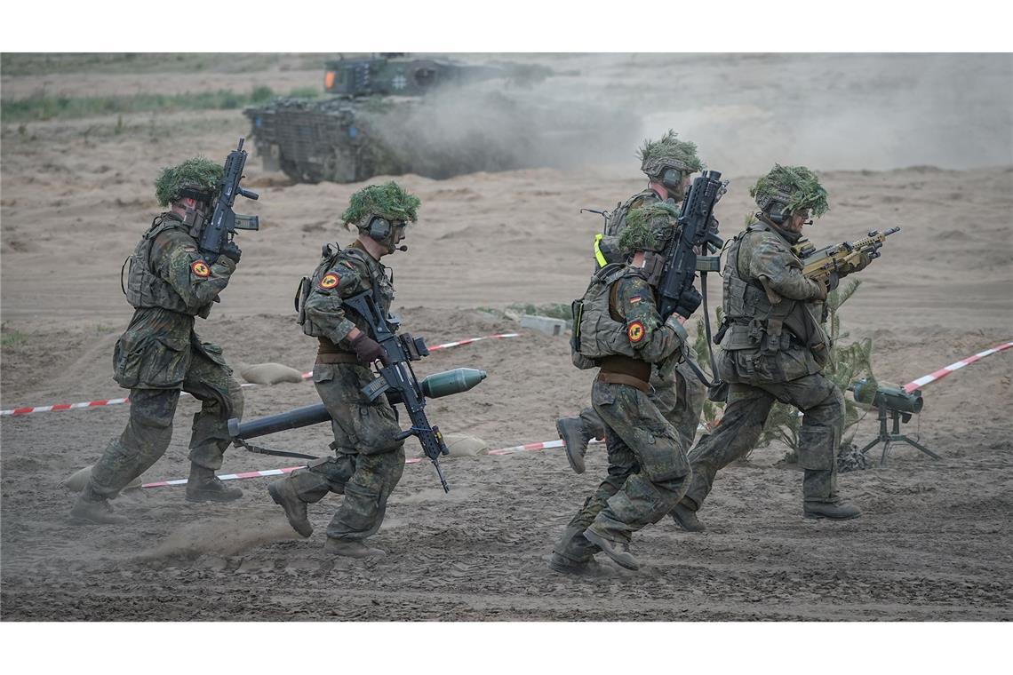 Kriegstüchtigkeit im Kopf: "Es gibt keinen zweiten Sieger" Abschluss der Nato-Übung Quadriga 2024