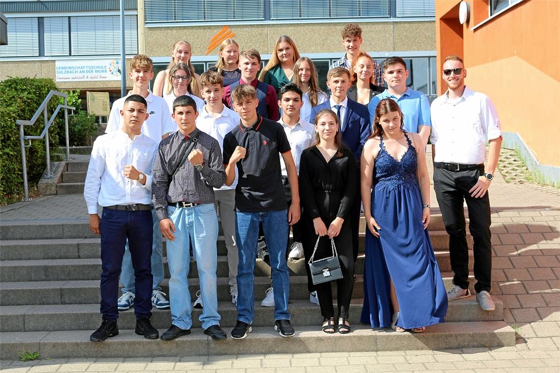 Abschlussschüler der Gemeinschaftsschule Sulzbach an der Murr. Klasse 9a. 