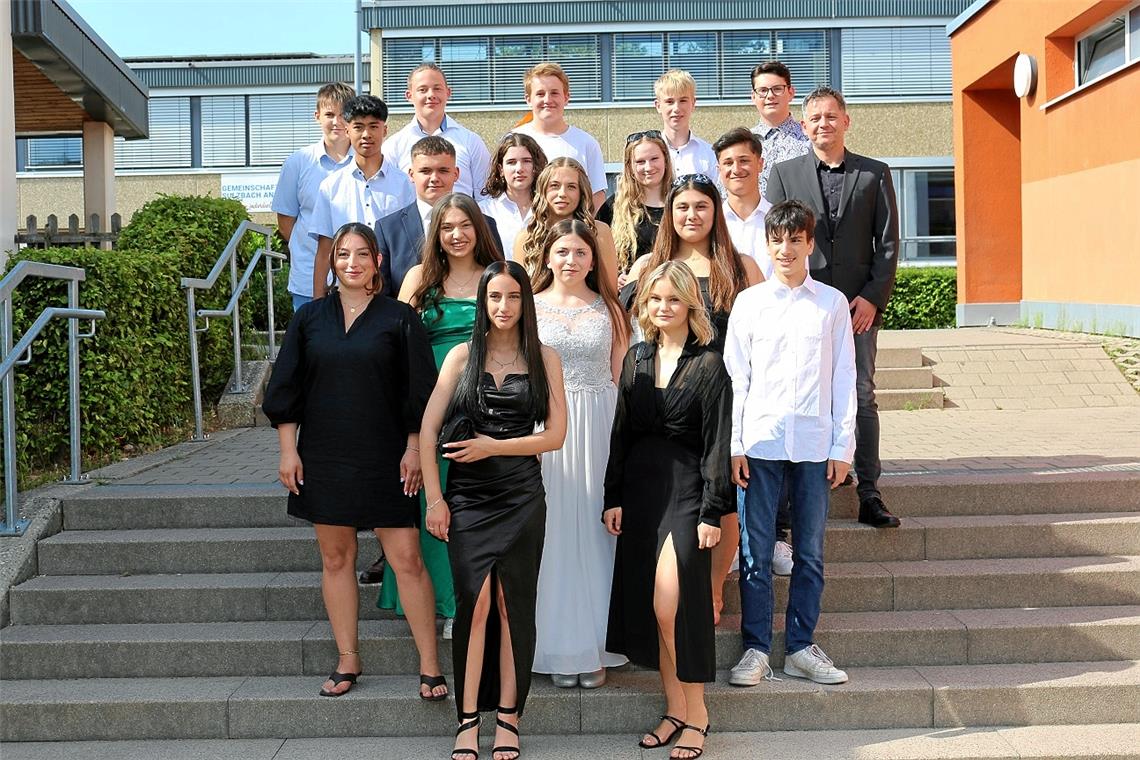 Abschlussschüler der Gemeinschaftsschule Sulzbach an der Murr. Klasse 9b. 