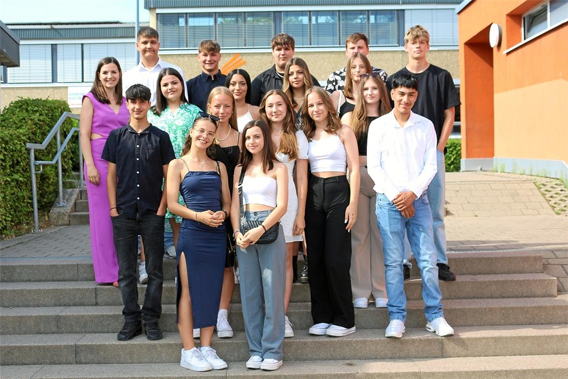 Abschlussschüler der Gemeinschaftsschule Sulzbach an der Murr. Klasse 9c. 