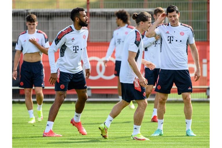 Abschlusstraining der Spieler des FC Bayern in München. Foto: Matthias Balk/dpa