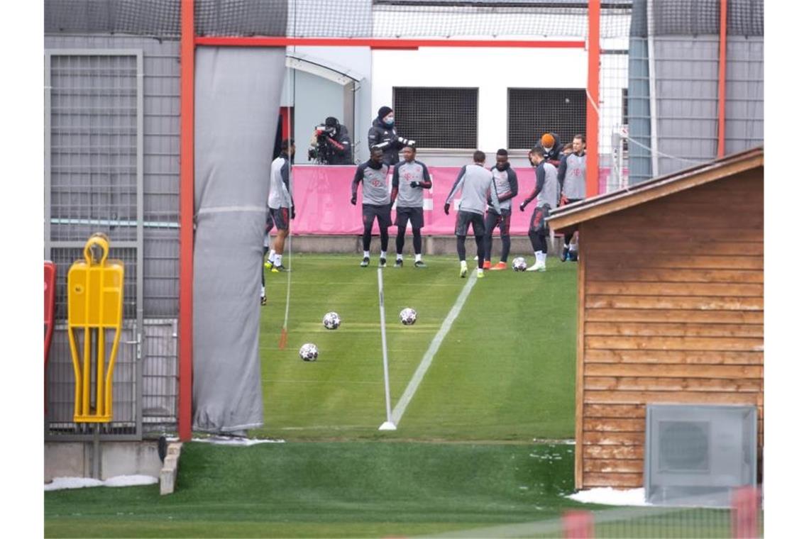 Abschlusstraining des FC Bayern auf dem Trainingsgelände an der Säbener Straße. Foto: Sven Hoppe/dpa