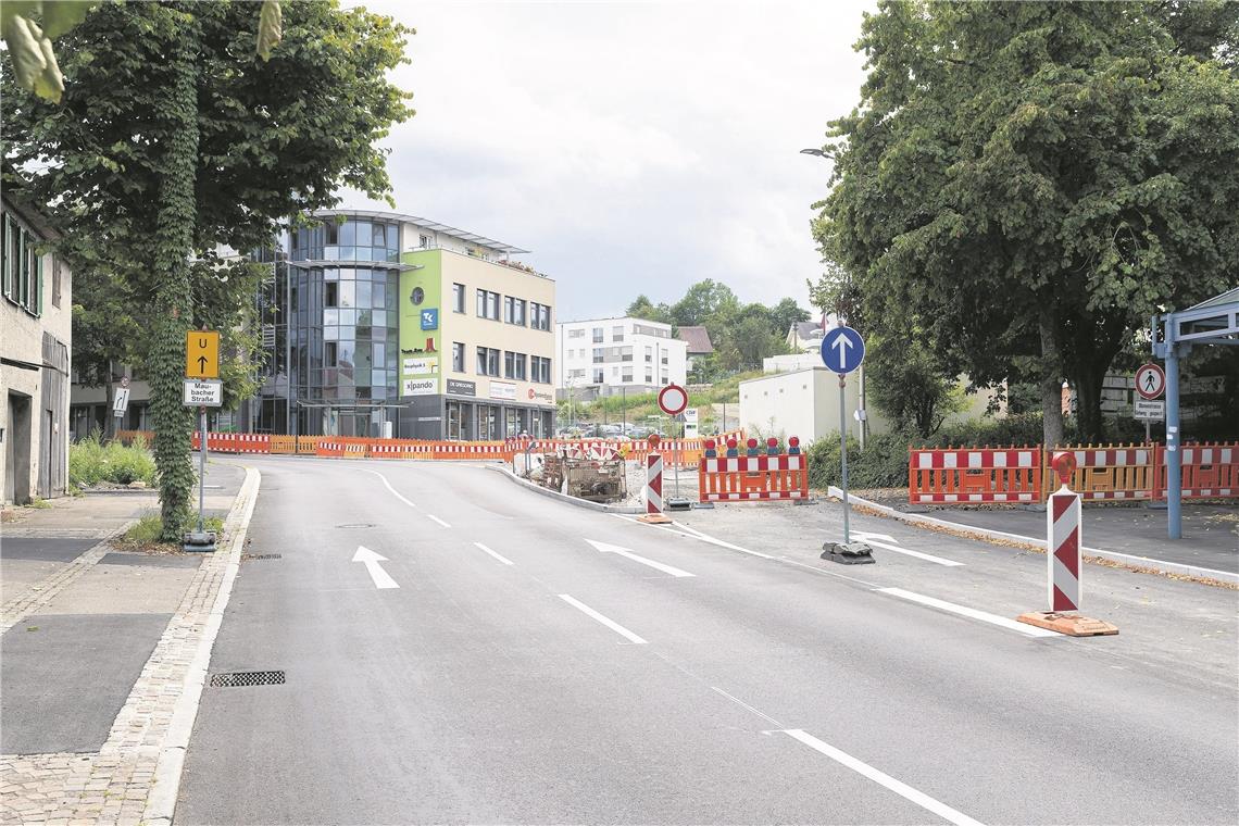 Abschnitt Blumenstraße/Maubacher Straße: Der Zeitplan wurde bisher eingehalten. Fotos: J. Fiedler