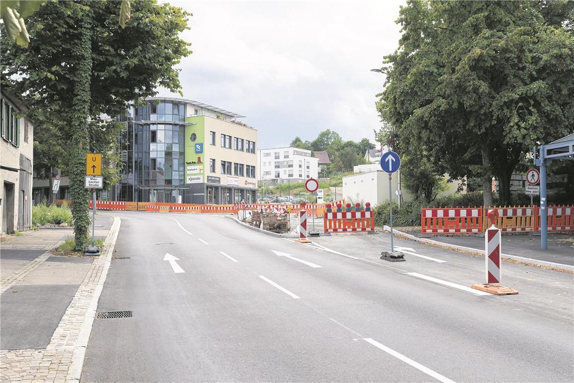 Überblick im Baustellendschungel Abschnitt Blumenstraße/Maubacher Straße: Der Zeitplan wurde bisher eingehalten. Fotos: J. Fiedler