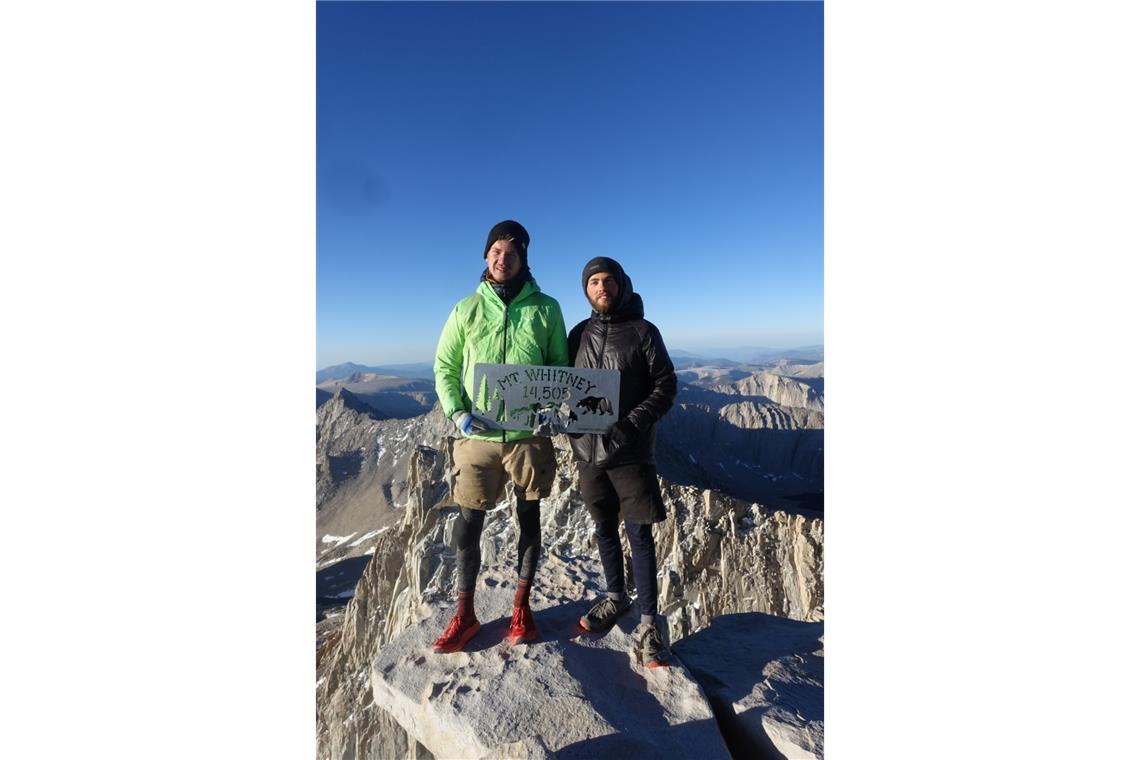 Weissacher marschiert fünf Monate durch den Wilden Westen Abstecher auf den Mount Whitney.