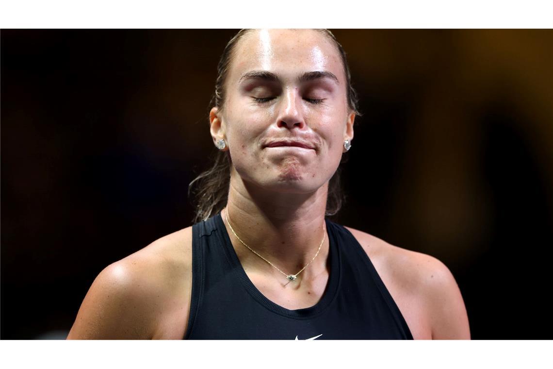 Ärgert sich nach einem verlorenen Punkt: Aryna Sabalenka