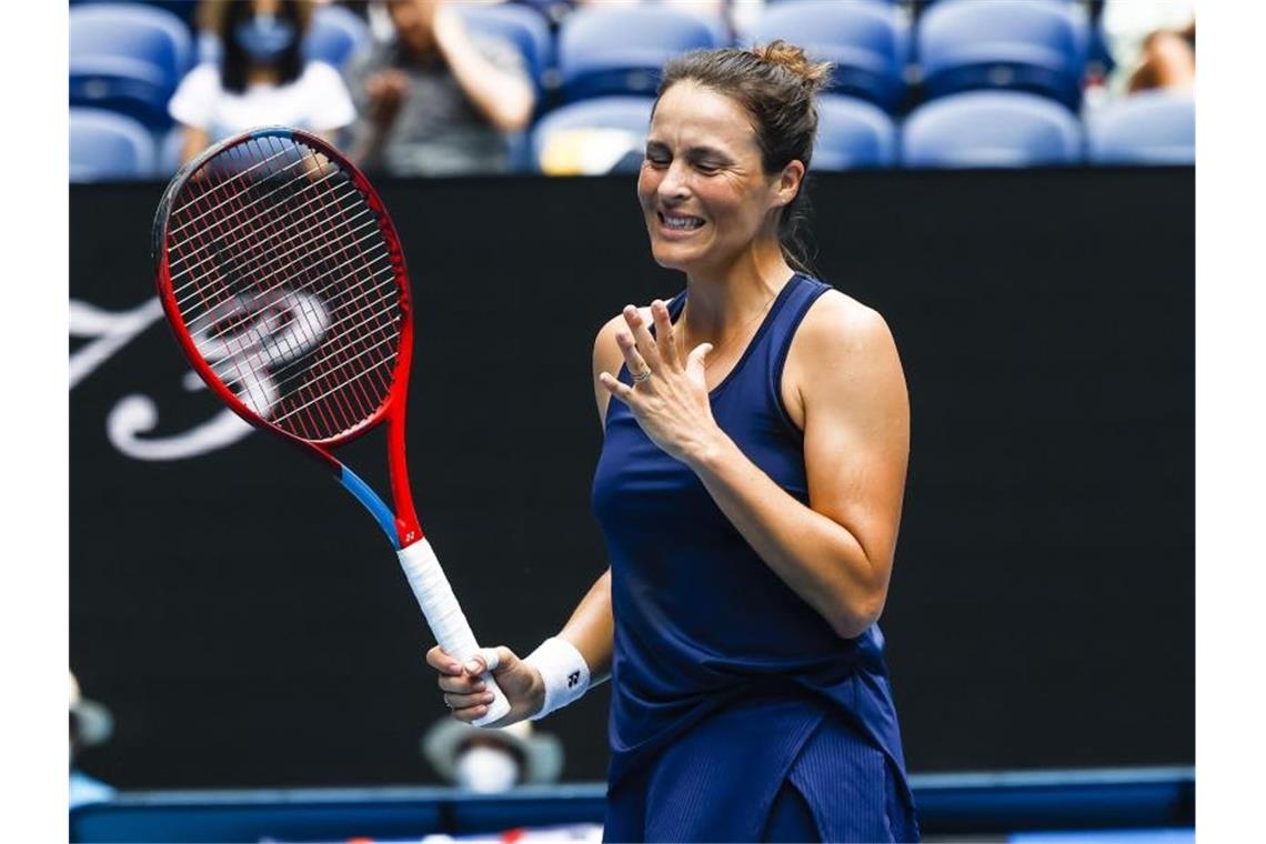 „Nicht perfekt“ - Zverev nach Matchball kurz verwirrt Ärgert sich: Tatjana Maria. Foto: Frank Molter/dpa