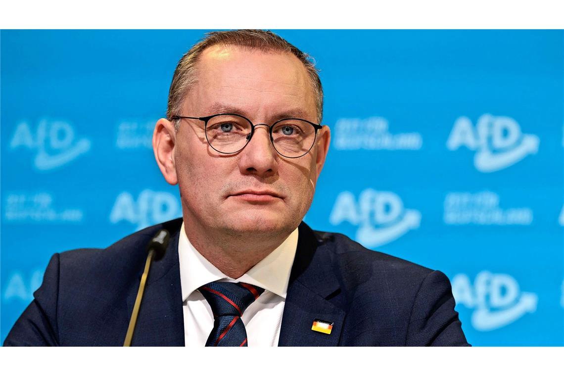 AfD-Chef Tino Chrupalla zeigt sich überzeugt, dass Alexander Eichwald bald nicht mehr der AfD angehören wird (Archivfoto).