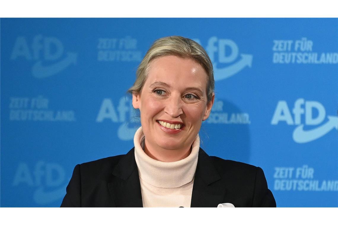 AfD-Chefin Weidel dürfte sich über die jüngsten Umfragewerte freuen. (Archivfoto)
