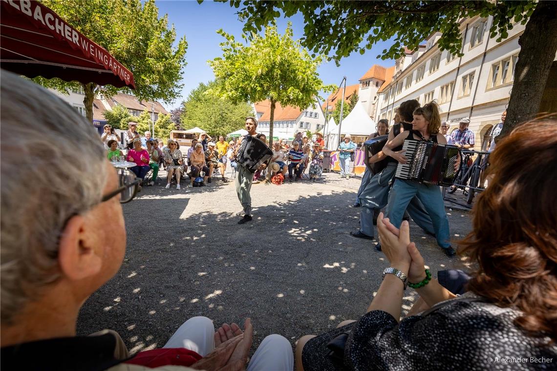 Akkordeongruppe im Weindorf auf dem Stiftshof 