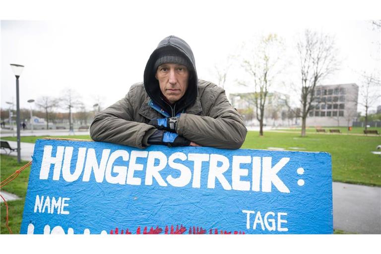 Aktivist Wolfgang Metzeler-Kick befindet sich seit dem 7. März im Hungerstreik.