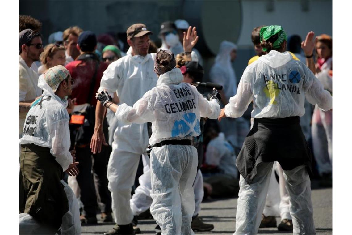 Aktivisten des Aktionsbündnisses „Ende Gelände“. Foto: Oliver Berg