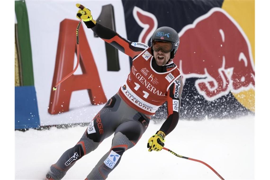 Aleksander Aamodt Kilde zeigte auf der Streif ein starkes Rennen. Foto: Giovanni Auletta/AP/dpa