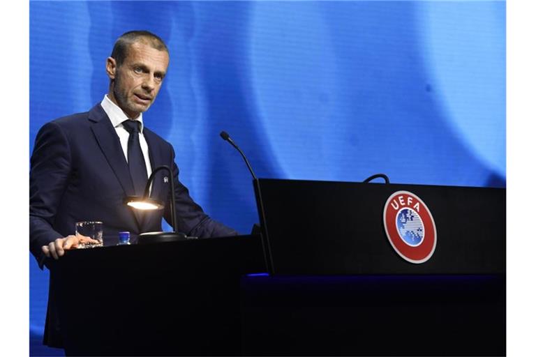 Aleksander Ceferin ist der Präsident der UEFA. Foto: Richard Juilliart/UEFA/AP/dpa