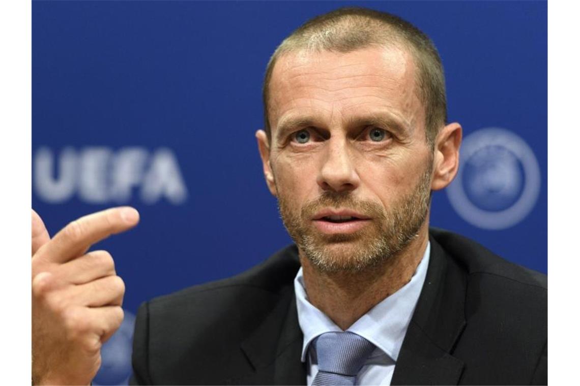 UEFA berät über die EM-Zukunft - mehr Zeit für die Ligen? Aleksander Ceferin ist nun in Sachen EM gefragt. Foto: Laurent Gillieron/KEYSTONE/dpa