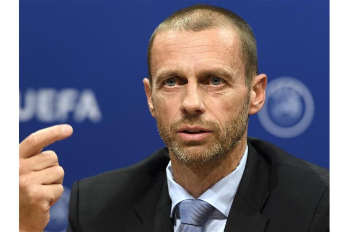 Aleksander Ceferin sieht die UEFA in der Corona-Krise gut aufgestellt. Foto: Laurent Gillieron/KEYSTONE/dpa