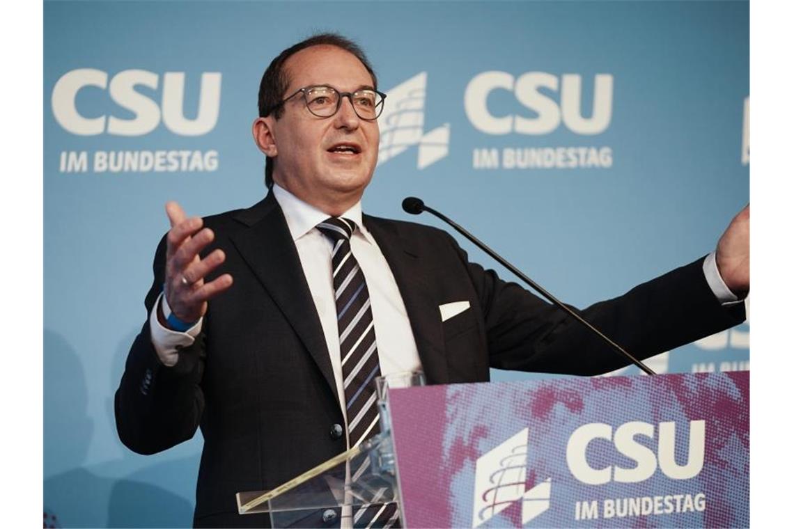 Dobrindt fordert „Brandmauer“ der Union zu den Grünen Alexander Dobrindt, CSU-Landesgruppenchef. Foto: Michael Kappeler/dpa-Pool/dpa/Archivbild
