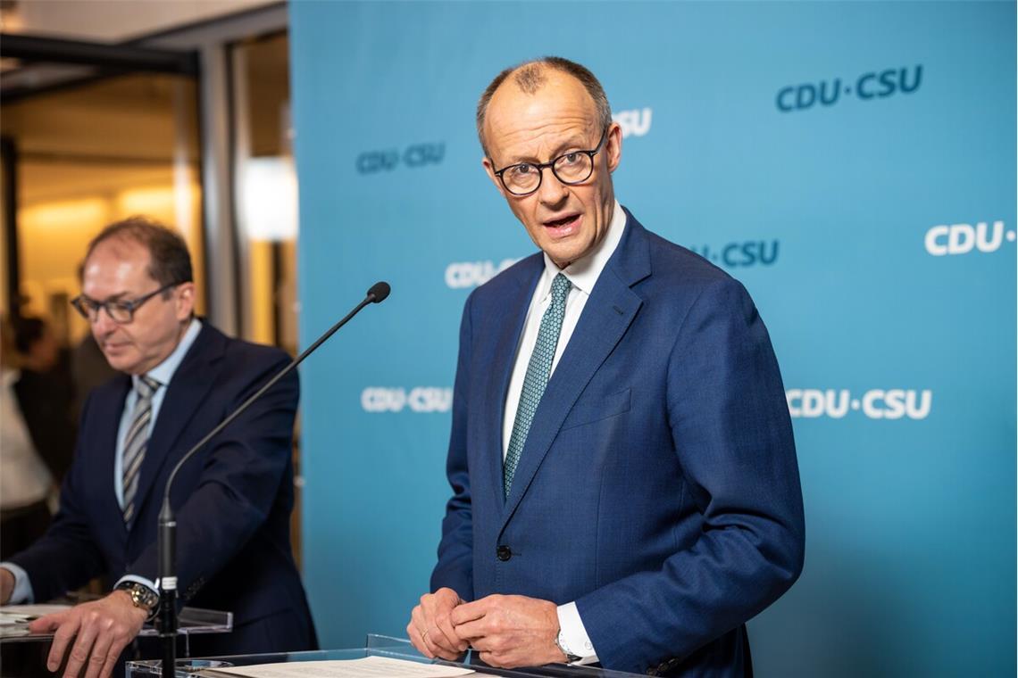 Kommentar: Jetzt müssen Merz und Dobrindt liefern Alexander Dobrindt und Friedrich Merz werden bald voraussichtlich Innenminister und Kanzler sein.