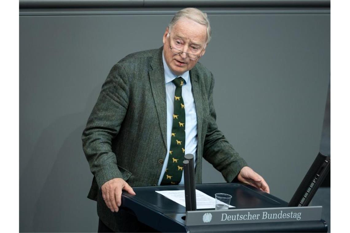 Alexander Gauland warnt vor Zerfall der AfD Alexander Gauland Anfang Juli bei einer Debatte im Bundestag. Foto: Bernd von Jutrczenka/dpa
