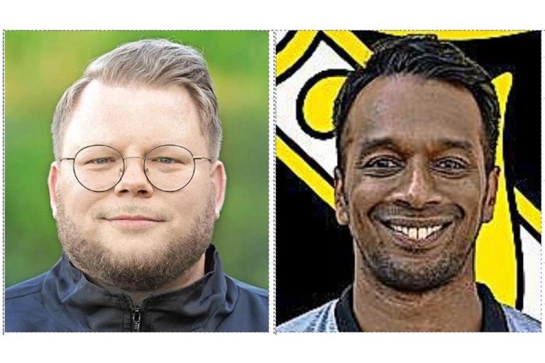 Alexander Schweizer und Johnson Ariaratnam (von links).
