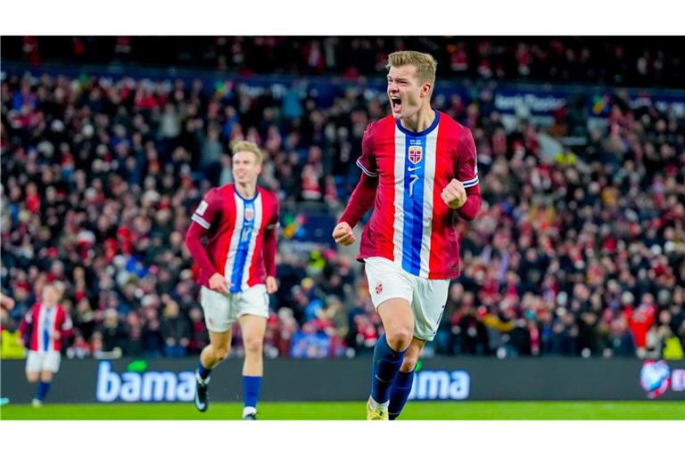 Alexander Sörloth brach Norwegens Bann in der zweiten Hälfte.