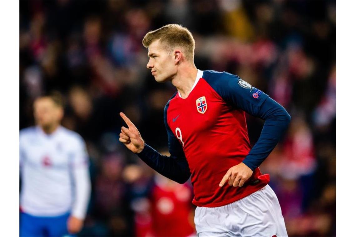 Alexander Sörloth könnte bald für RB Leipzig stürmen. Foto: Marius Simensen/Bildbyran via ZUMA Press/dpa