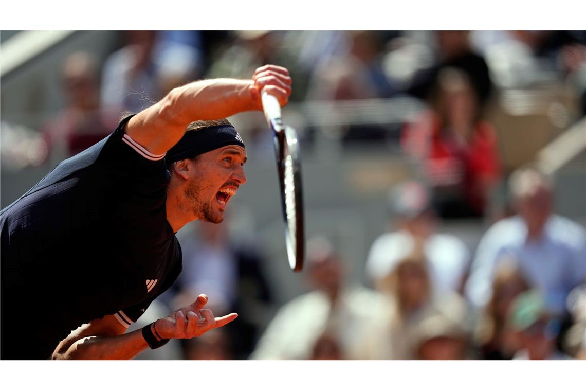 Alexander Zverev beim Aufschlag.