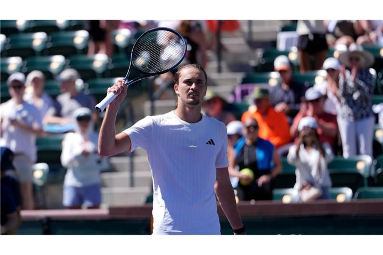 Alexander Zverev hat sein Auftaktspiel in Miami problemlos gewonnen. (Archivbild)