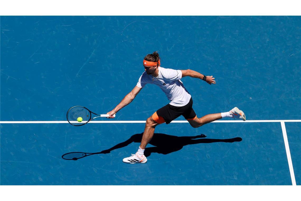 Alexander Zverev hatte in einem ersten Match nur am Anfang Probleme.