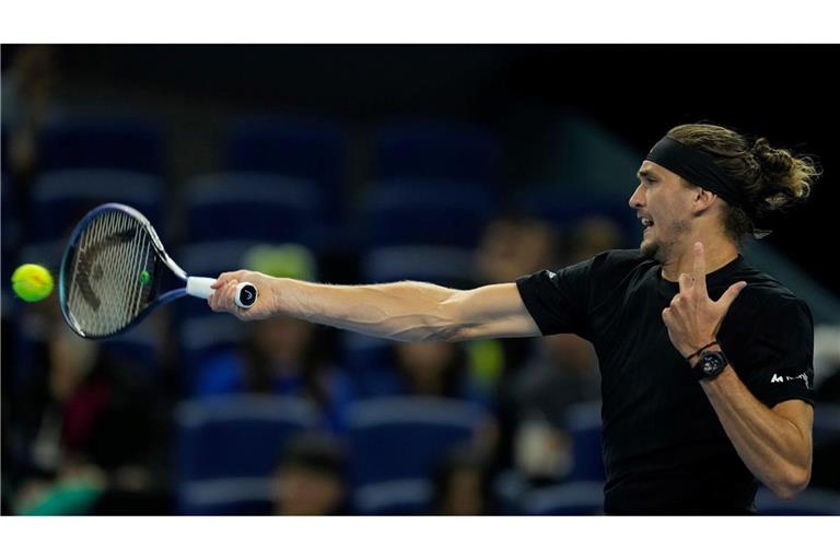 Alexander Zverev hatte in seinem Achtelfinale in Peking erhebliche Probleme.