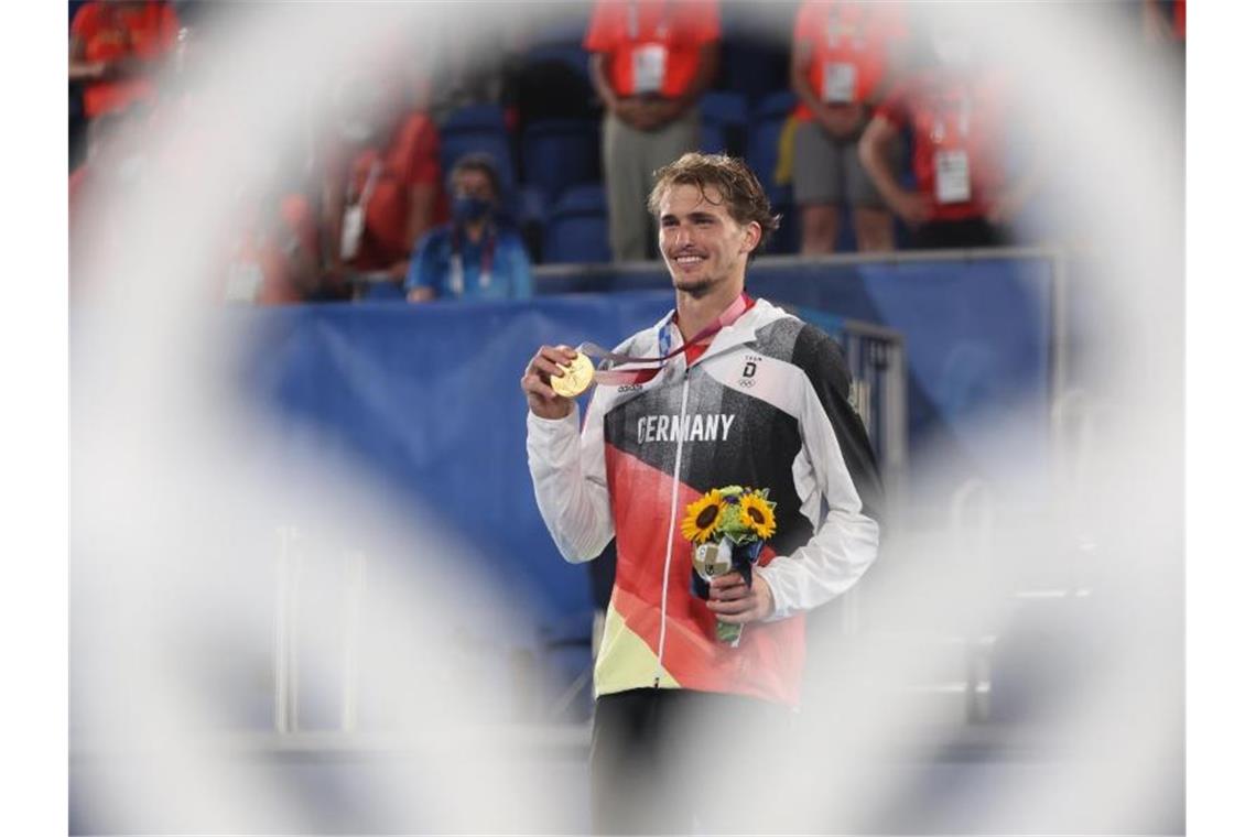 Alexander Zverev ist der erste deutsche Tennis-Olympiasieger im Herren-Einzel. Foto: Jan Woitas/dpa-Zentralbild/dpa