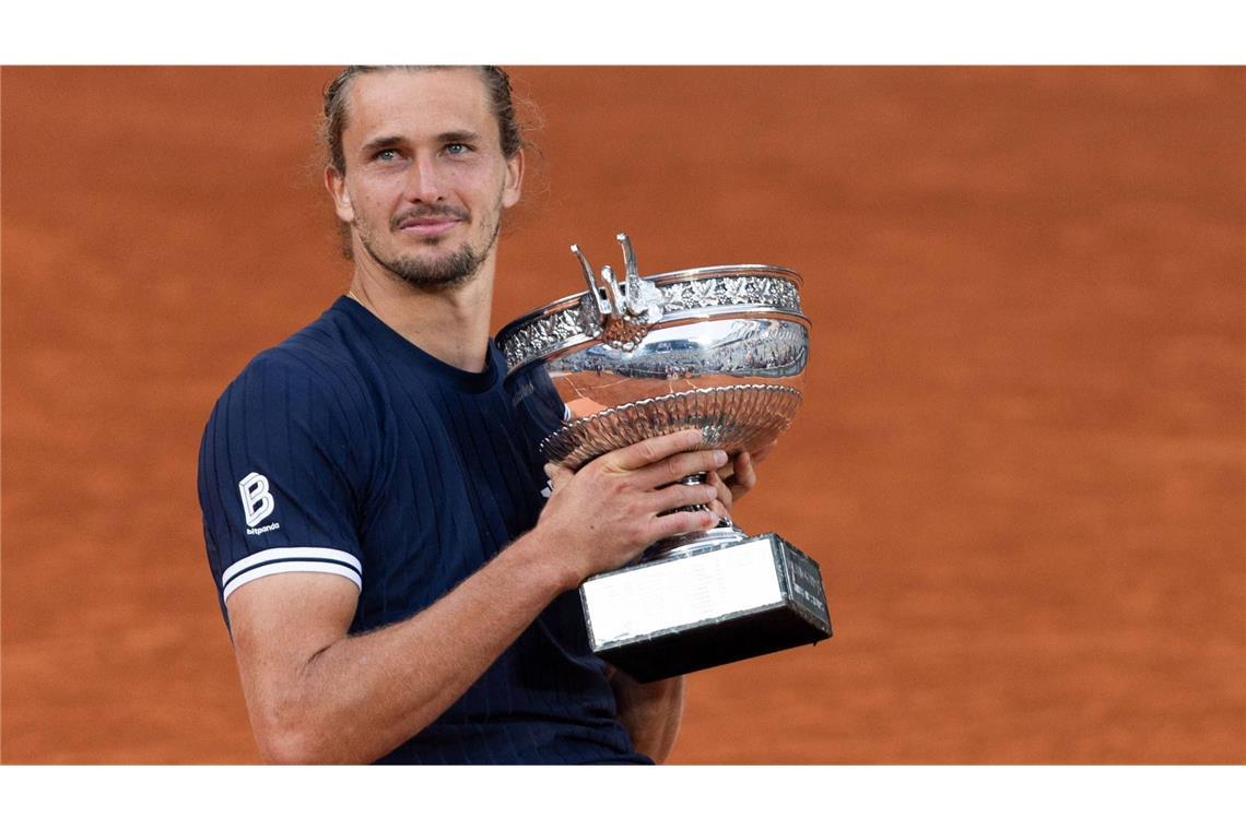 Alexander Zverev nach dem Sieg bei den French Open.