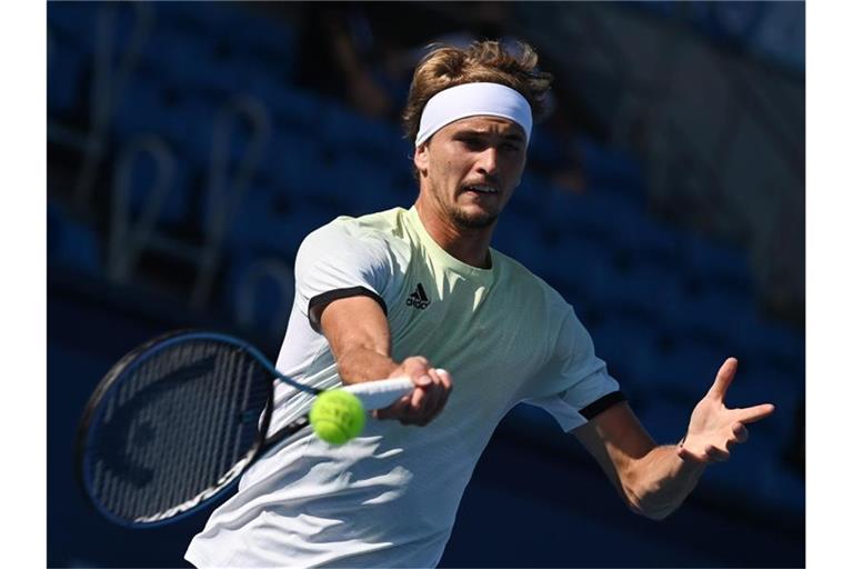 Alexander Zverev steht im Viertelfinale des olympischen Tennisturniers. Foto: Marijan Murat/dpa